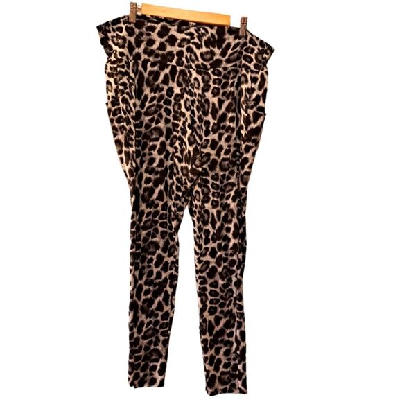 Voll Style Pants - Voll Comfort Causal Animal Print Black/Grey Plus Size Leggings Size 2XL NWOT